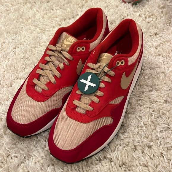 Nike Air Max 1 Curry Pack (Red) new size 10 w/ box - Picture 1 of 9